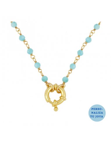Gold Kito Blue Necklace