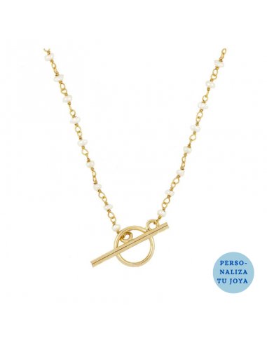 Gold Sacco White Necklace