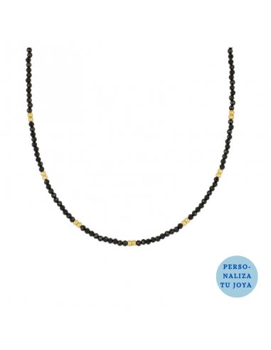 Gold Jana Black Necklace