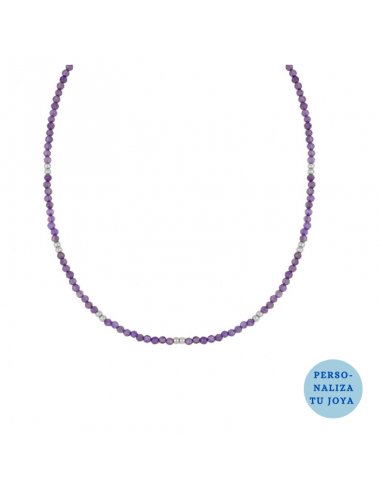 Silver Jana Purple Necklace