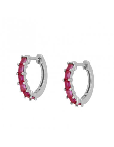 Earrings Silver Berta Pink