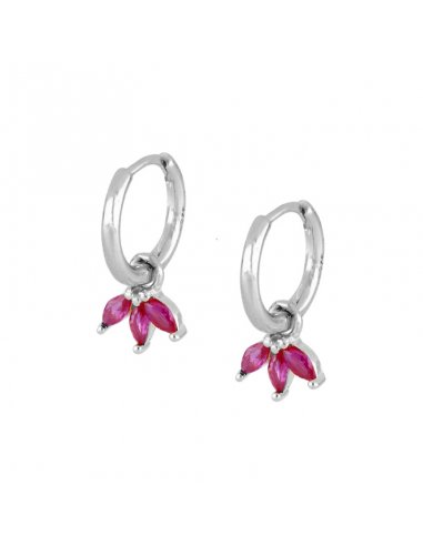 Earrings Silver Genova Pink