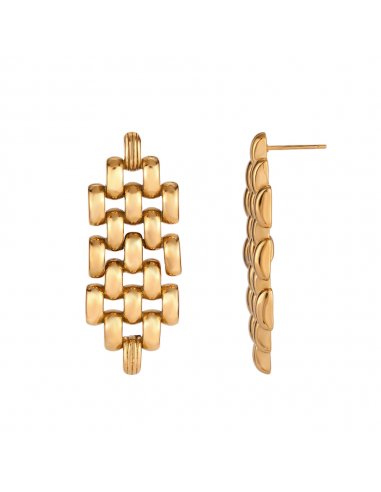 Earrings Gold Blocks