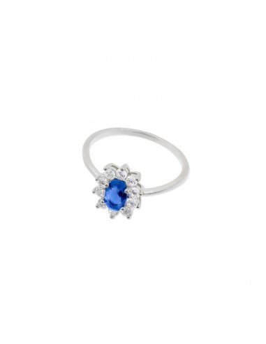 Silver Diana Blue Ring
