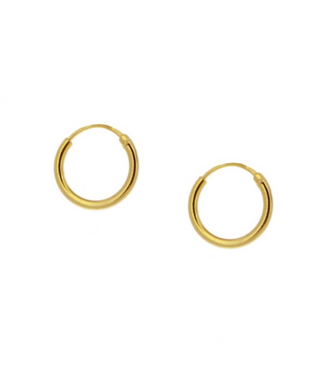 Gold Hoop 14mm Earrings