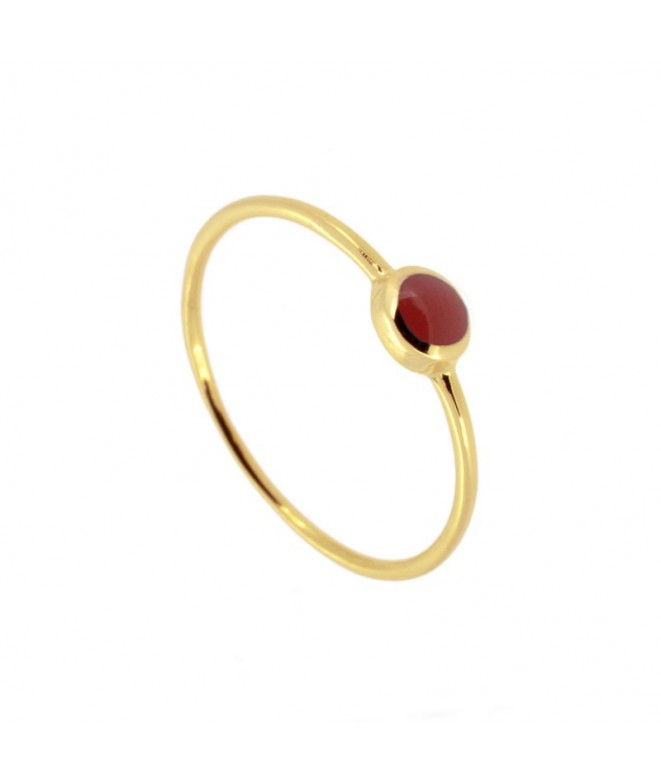 Gold Drop Coral Ring