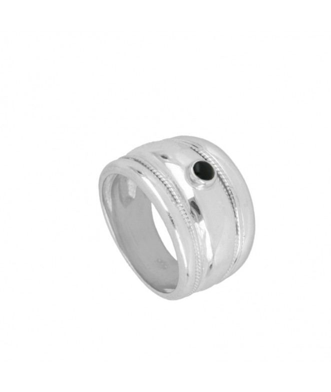 Silver Makati Black Ring