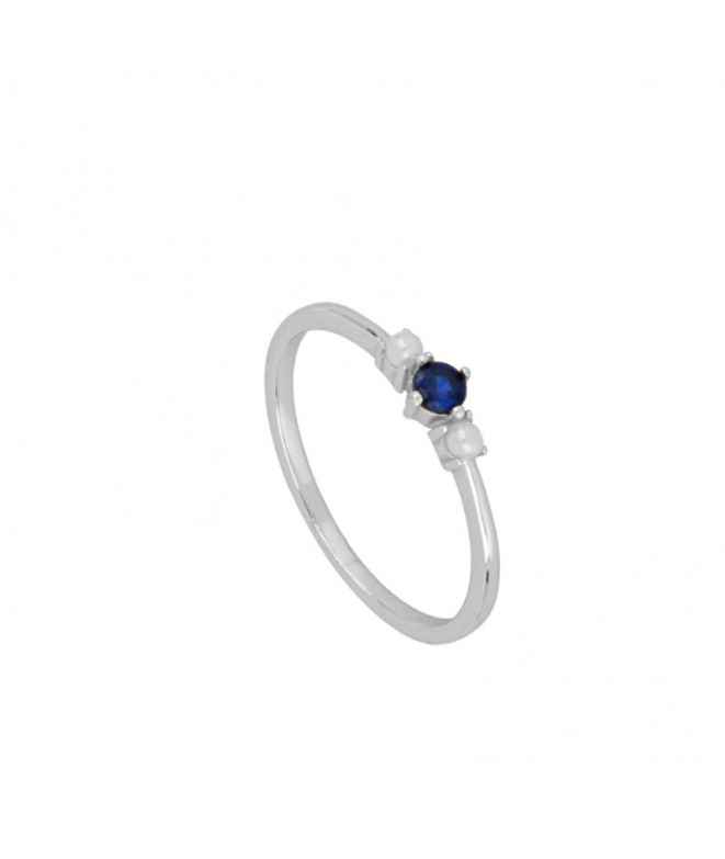 Silver Gala Blue Ring