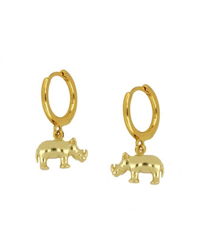 Earrings Gold Rhino