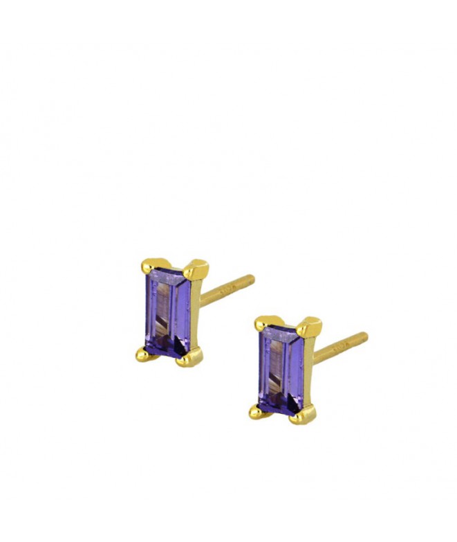 Earrings Gold Elvira Purple