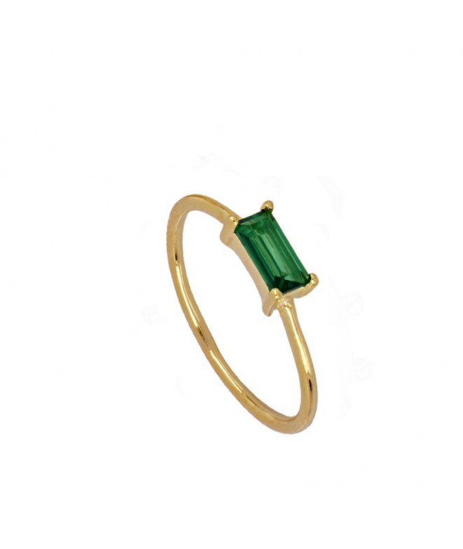 Gold Nandi Green Ring
