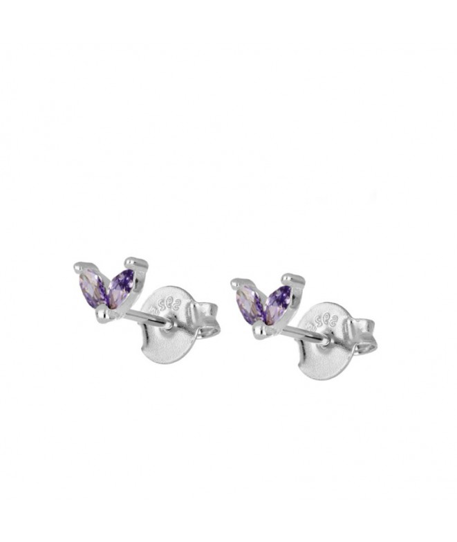 Earrings Silver Uve Purple