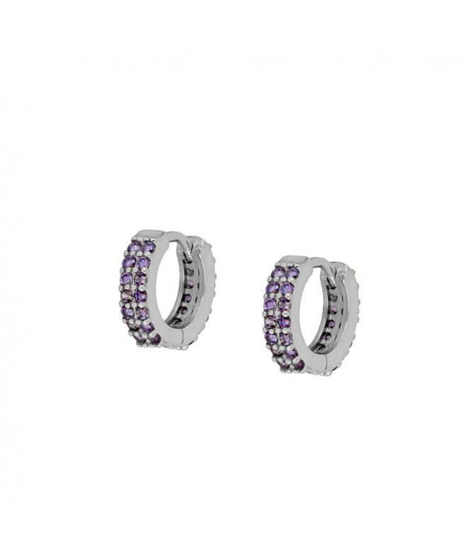 Earrings Silver Hannah Purple