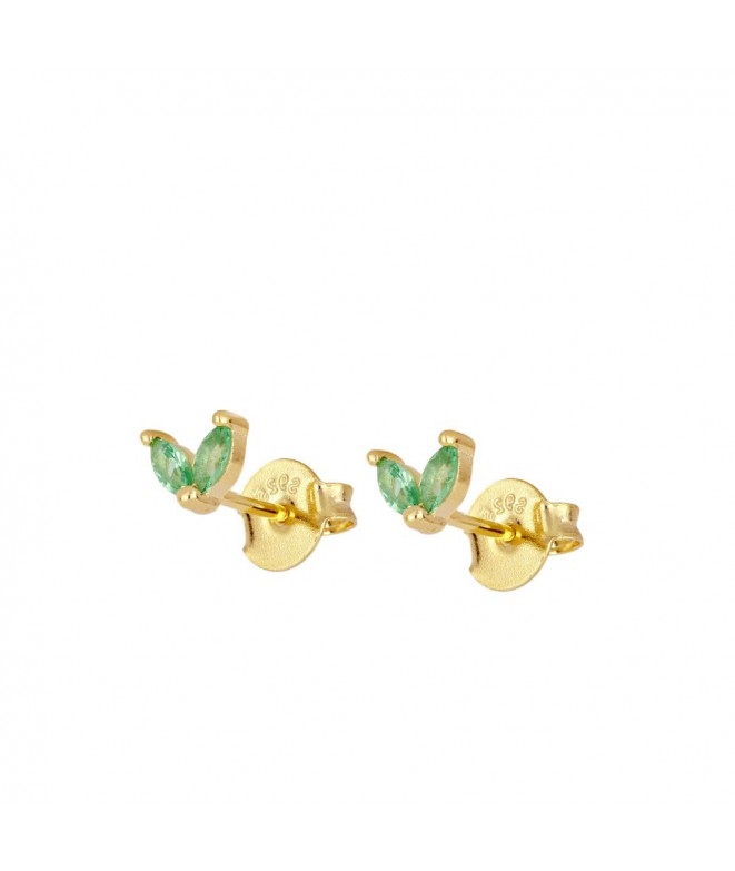 Earrings Gold Uve Verde Turmalina
