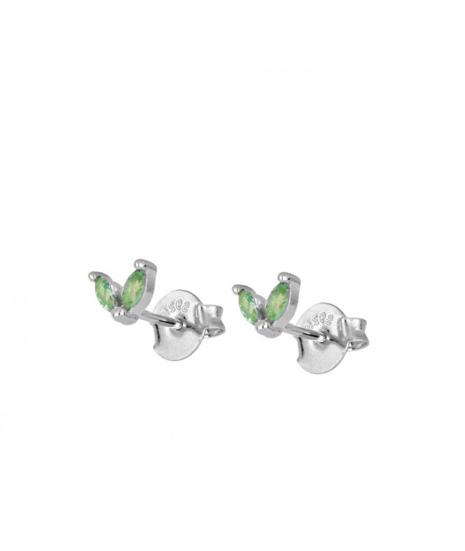 Silver Uve Verde Turmalina Earrings