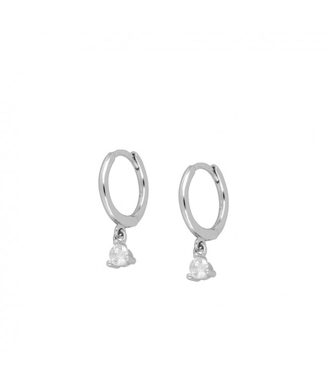 Silver Jimmy White Earrings