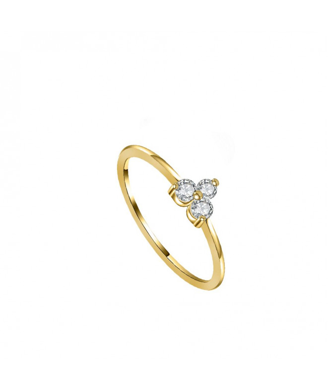 Gold Lia White Ring