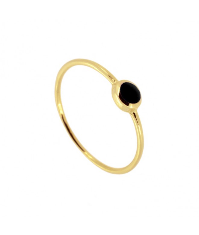 Gold Drop Onix Ring