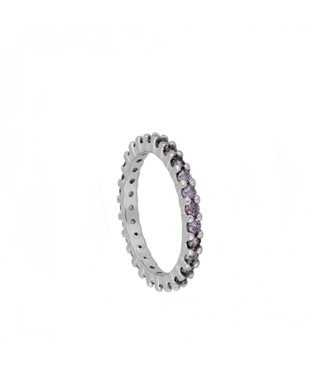 Silver Oxford Purple Ring
