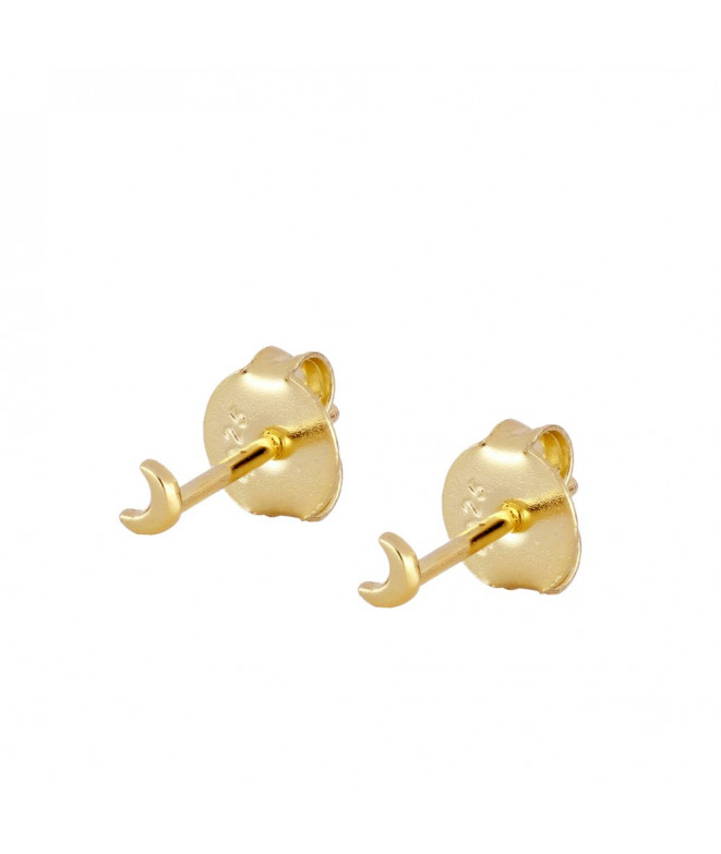 Gold Extra Mini Moon Earrings