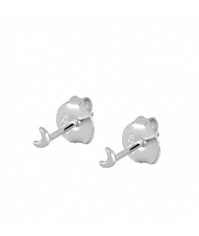 Silver Extra Mini Moon Earrings