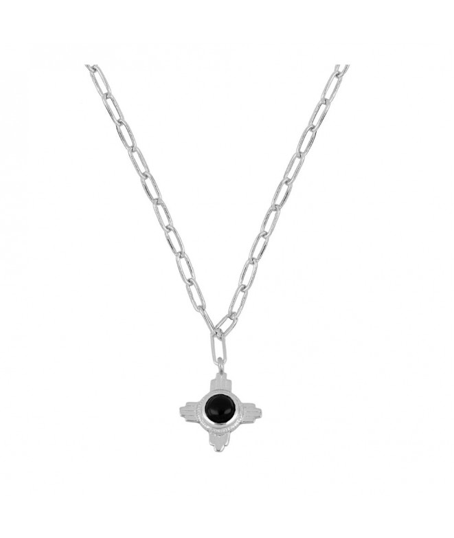 Silver Kali Black Necklace