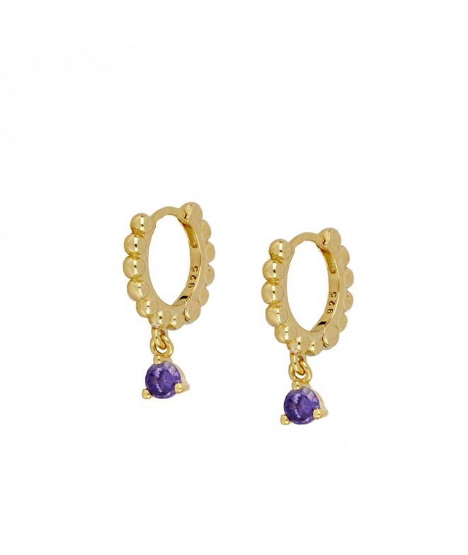 Gold Sette Purple Earring