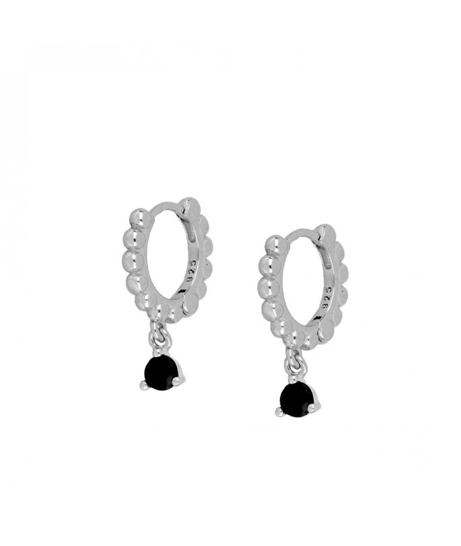 Silver Sette Black Earrings