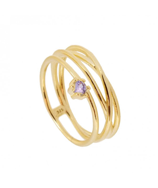 Gold Greta Purple Ring