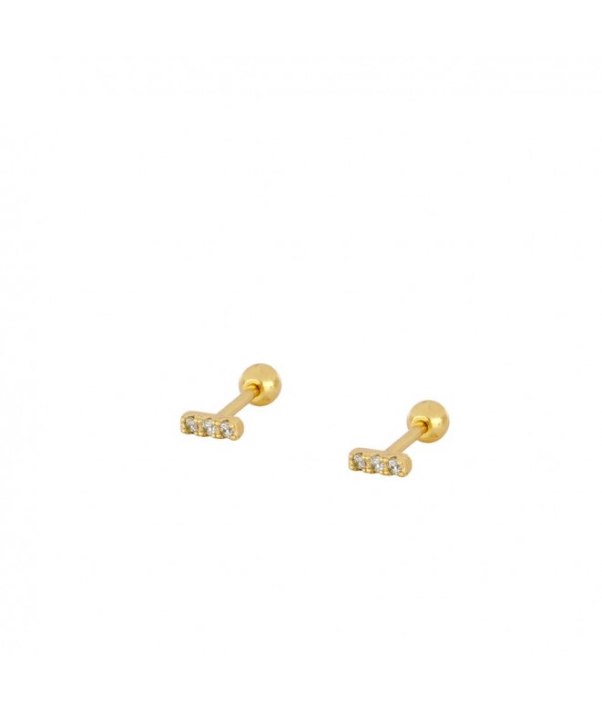 Gold Mini Bar Piercing