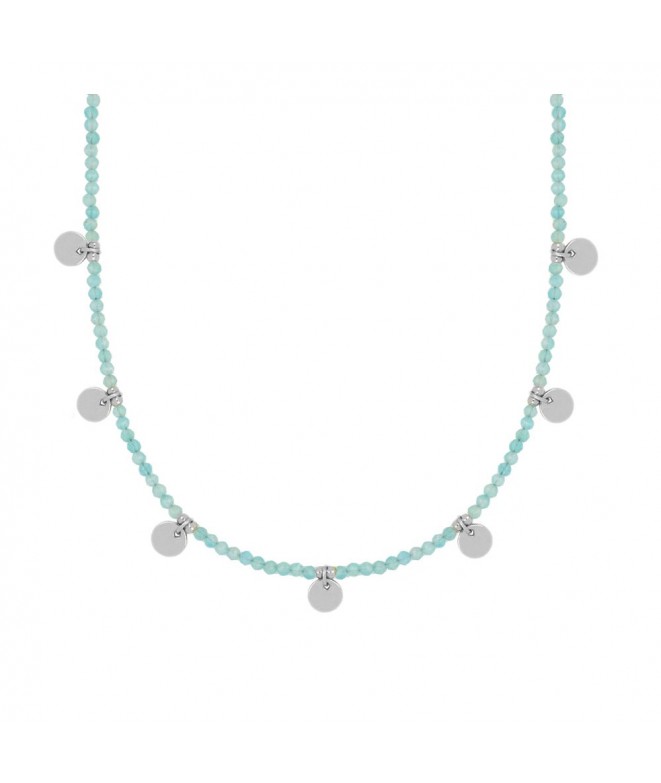 Silver Gusi Blue Necklace