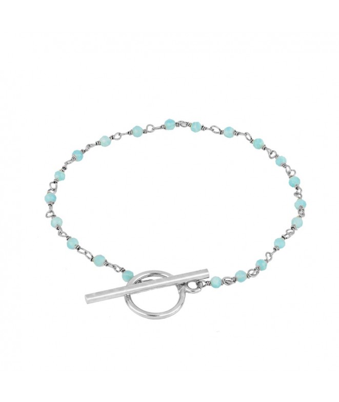 Silver Sacco Blue Bracelet