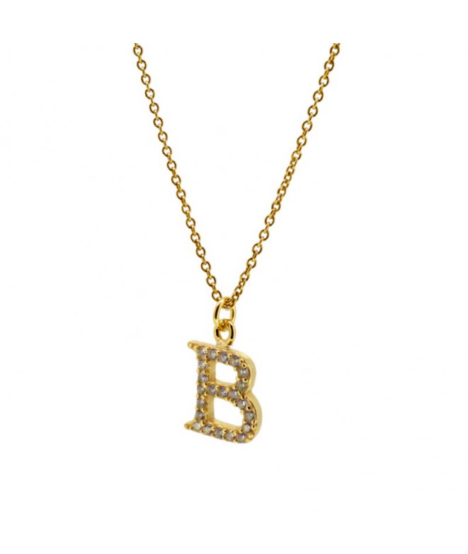 Collar Gold Crystal Letter