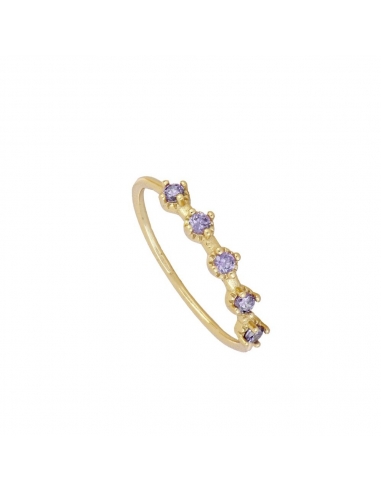Ring Gold Five Purple