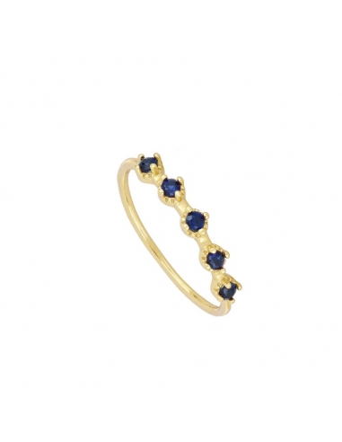 Ring Gold Five Blue