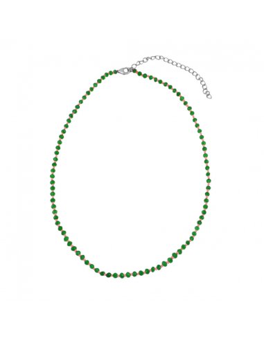 Necklace Silver Duna Green
