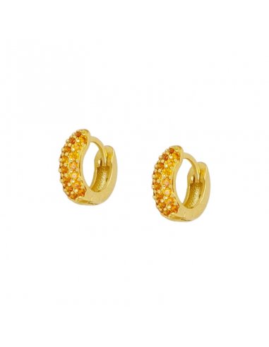 Earrings Gold Bentu Orange