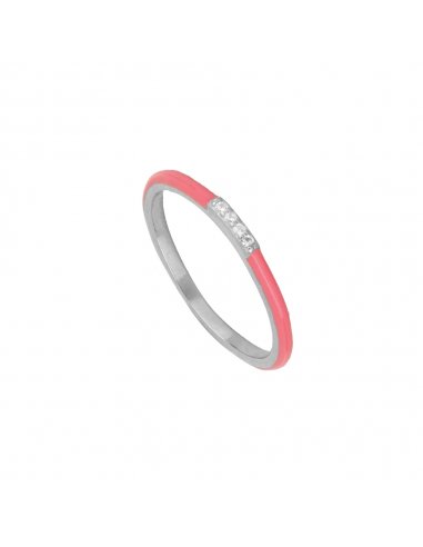 Ring Silver Buddy Pink