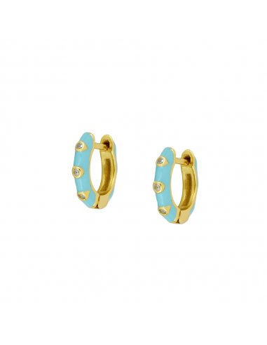 Earrings Gold Bambula Blue