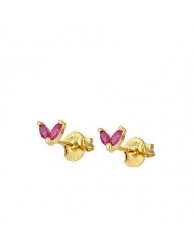 Earrings Gold Uve Pink