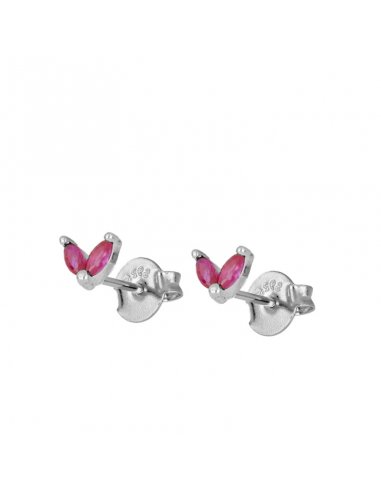 Earrings Silver Uve Pink