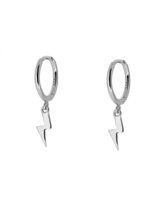 Silver Hoop Ray Earrings