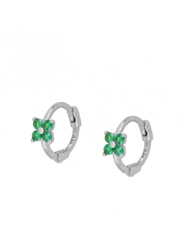 Earrings Silver Talis Green