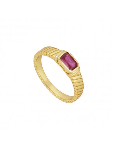 Anillo Gold Carbon Pink