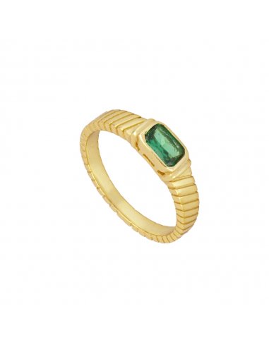 Ring Gold Carbon Green