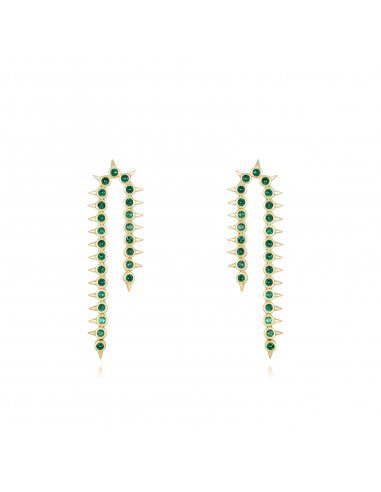 Earrings Spikes Green