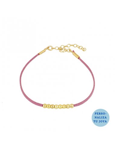 Bracelet Gold Tulipa Pink